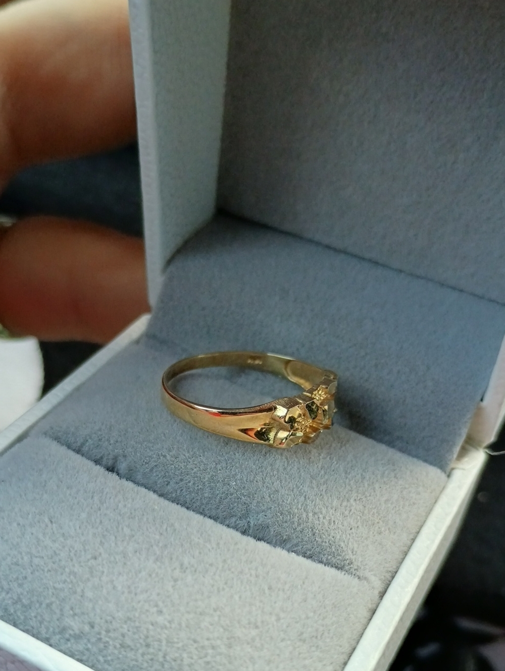10k 10kt Yellow Gold Nugget Ring Size 7 REAL GOLD - Picture 5 of 7